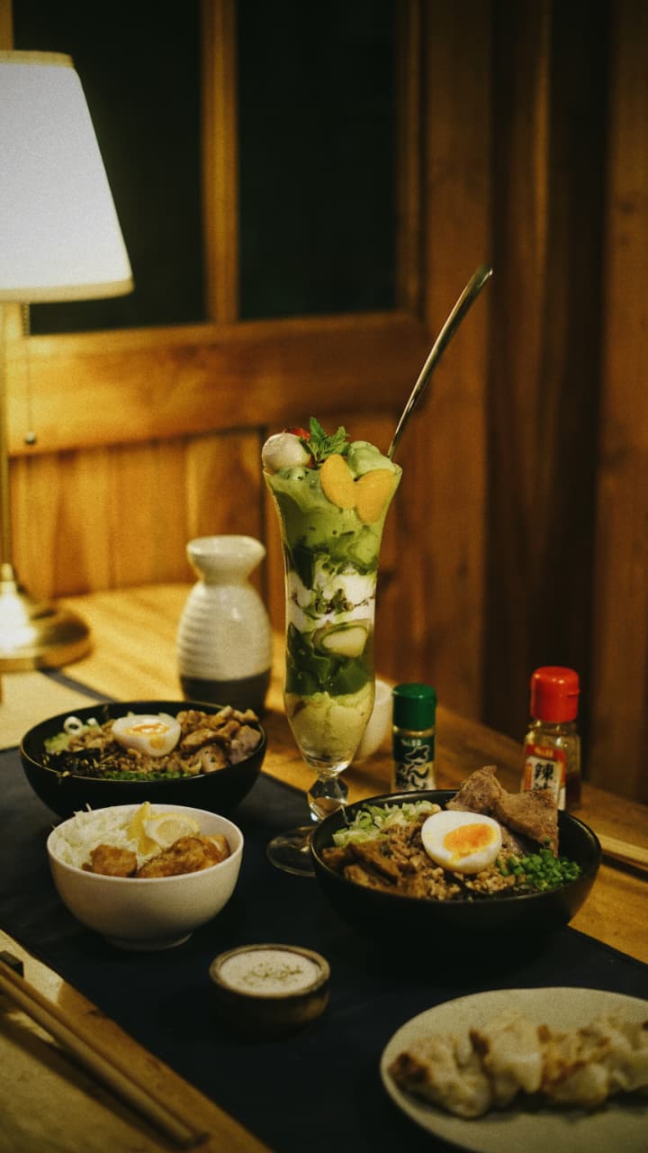 Matcha Parfait & Ramen Otentik